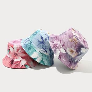 Wholesale Reversible Flower Printing Bucket <b>Hat</b> Outdoor Fashion Trendy Girls Sun <b>Hat</b> - Product Image 4