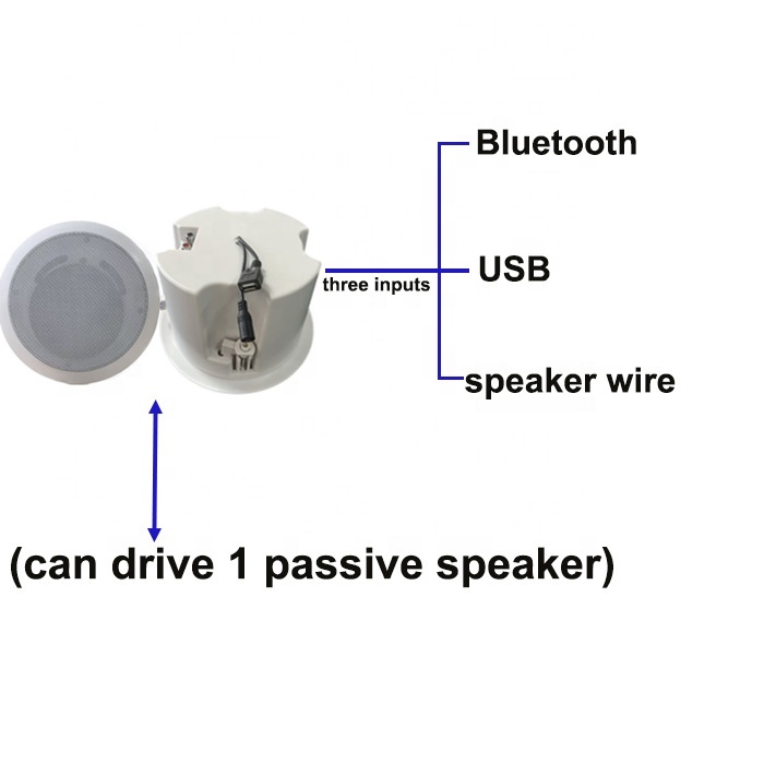 5 Inch Coaxial Speaker 30W 15V/2A Bluetooth USB ABS Ceiling Active Speaker OEM ODM Factory Direct Sale High Quality Good Sound · image 4