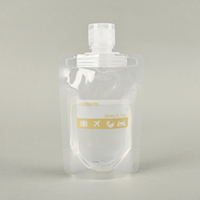 Pochette Doypack Transparente Robuste Anti-fuite avec Bec Verseur pour Jus, Bière, Vin, Lait – 1 Gallon (1 Litre) avec Poignée