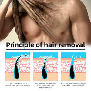 Crème dépilatoire à base de plantes pour hommes en gros avec technologie d'épilation rapide et indolore - Product Image 5