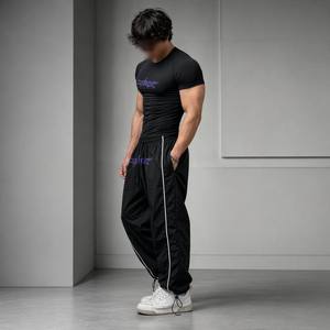 Custom Wholesale High Quality Quick Dry Breathable <b>Y2K</b> Graphic Print Mens Slim Fit T <b>Shirt</b> and Pants Men's Tracksuit Set - Product Image 2