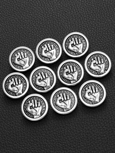 Học Viện Thời Trang Cổ Điển Tất Cả Các Trận Đấu Có Thể Giặt Đan Phù Hợp Với Với Vàng Kim Loại Trang Trí Nút Đính Cườm Mô Hình Tròn Nhựa Cardigan - Product Image 6