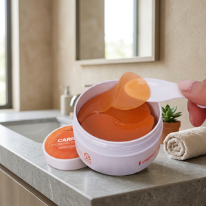 Masque pour les yeux en hydrogel coréen de qualité supérieure avec extrait de carotte pour un soin anti-âge des yeux et une revitalisation de la peau (tous types de peau) - Product Image 3