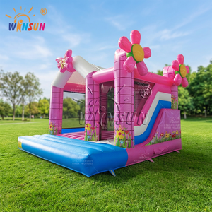 Château gonflable WINSUN avec toboggan, en PVC imperméable, qualité commerciale, équipement de jeux pour enfants, en solde - Product Image 1