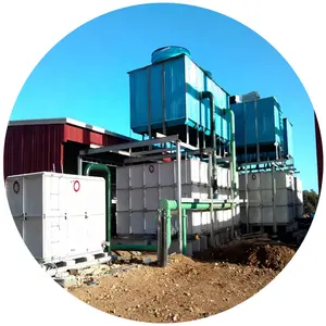 Tanque de água de fibra de vidro FRP/GRP personalizado para irrigação agrícola de proteção contra incêndio na China 40000 litros
