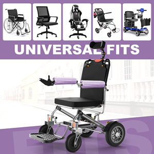 Paire de coussinets ergonomiques en mousse à mémoire de forme pour accoudoirs de fauteuil roulant, housses ajustées, non lavables - Product Image 4