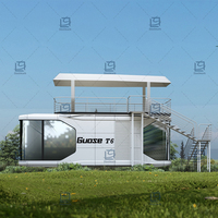 Maison de navire préfabriqué Pack plat Maison de capsule mobile Maison mobile Structure en acier Maison de capsule spatiale chez l'habitant