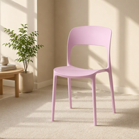 Chaises de salle à manger empilables en plastique PP colorées pour restaurant, usine, café – Prix abordable