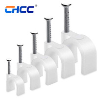 Clips de Cable de Nylon y Acero CHCC de 4 mm, Soporte de Pared para Cables, Sujetador de Cables Multitamaño para Cableado Doméstico e Industrial
