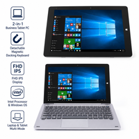 Tablette portable 2-en-1 professionnelle personnalisée de 10,1 pouces avec écran tactile et clavier détachable, ultra-mince, pour le travail de bureau (vente en gros)