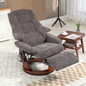 Fauteuil inclinable moderne kaki avec repose-pieds, collection de meubles de salon Haberdashery - Product Image 3