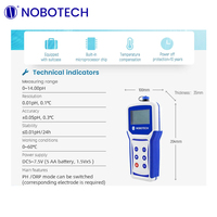 NOBOTECH PNB-116 Detektor pH Portabel Penganalisis Kualitas Air Rentang Pengukuran 0-14pH untuk Air Limbah Industri