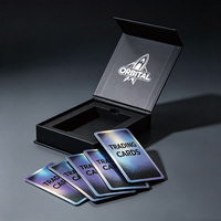 Boîte magnétique rigide en carton sur mesure, boîte de rangement pour cartes PSA, boîte cadeau magnétique noire