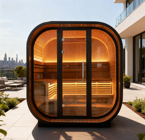 <span class=keywords><strong>Kit</strong></span> Completo de <span class=keywords><strong>Sauna</strong></span> de Barril para Exteriores, <span class=keywords><strong>Sauna</strong></span> de Vapor de Madera de Abeto para Jardín, para 4-6 Personas - Product Image 1