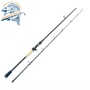 1.8m 2.1m 2.4m 2 Section Ml Carbone Pike Basse Coulée Spinning <span class=keywords><strong>Canne</strong></span> À Pêche Au Leurre - Product Image 2