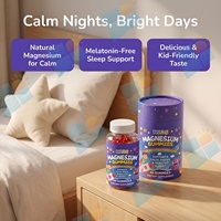 Gummies au magnésium pour enfants, formule sans mélatonine, avec citrate de magnésium pour le calme et le bien-être quotidien, marque privée OEM