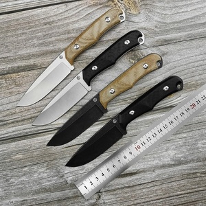 Couteau droit multi-usage pour le camping et les activités de plein air, acier D2, haute dureté, couteau fixe portable pour la chasse, EDC, manche en lin G10 - Product Image 6