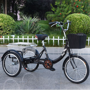 Triciclos de ciclismo para ancianos, patinete de pedal de velocidad variable, doble <span class=keywords><strong>cadena</strong></span> para <span class=keywords><strong>comprar</strong></span> verduras, triciclos de luz - Product Image 4