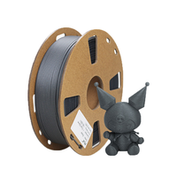 Filamen PLA+ 1.75mm 1kg Hitam Mengkilap PLA+ Filamen Printer 3D untuk Pencetakan FDM OEM ODM Grosir Pasokan Massal