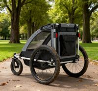 Poussette pour animaux de compagnie à 3 roues en PVC PGP Safe pour la course et la marche en plein air