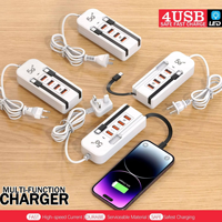 Adaptateur secteur 4 ports USB Type-C, prise de charge rapide 5.1A pour bureau et hôtel