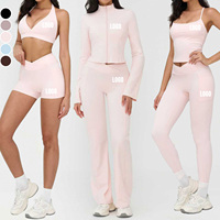 Ensemble de sport pour femmes de qualité supérieure, 6 pièces, séchage rapide, respirant, vêtements de sport actifs, course à pied, entraînement, ensemble de gym ajusté