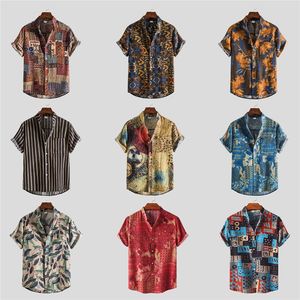 Échantillon gratuit Chemise à manches courtes à carreaux floraux coupe ample 2023 Chemise hawaïenne chemises d'été pour hommes imprimés hawaïens - Product Image 3