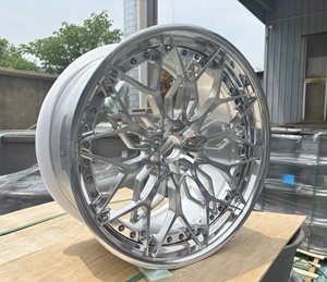 Viaol Nouveau 2 pièces 16 pouces/18 pouces/20 pouces jantes en alliage à plat profond poli brossé 5x114.3 5x120 4x100 5x108 6x139.7 pour A6 C7 <span class=keywords><strong>C8</strong></span> - Product Image 2