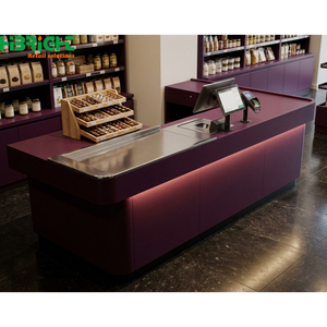 Modern Retail <b>Checkout</b> <b>Counter</b> POS Cashier Desk Stainless Steel Payment Table for Supermarket Grocery Store - Product Image 2