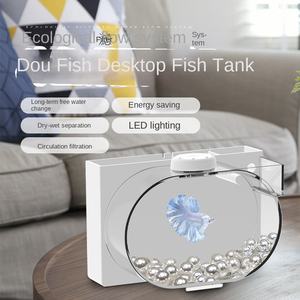 Di lusso moderno creativo di plastica Mini LED acquario acquario meduse decorazione per Desktop e soggiorno - Product Image 4