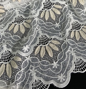 Tela de Encaje Floral Transpirable y Soluble <span class=keywords><strong>en</strong></span> Agua, 100% Algodón, <span class=keywords><strong>para</strong></span> Ropa o Vestidos Hawaianos, Tela de Encaje Bordada - Product Image 4