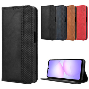 Étui portefeuille en cuir avec boucle magnétique et motif rétro pour Samsung Galaxy A07 - Product Image 6