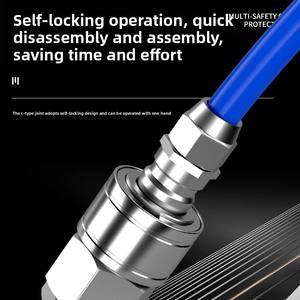 Trachea self-locking male and female <b>quick</b>-plug pneumatic accessories air compressor steam pump air cannon 304 stainless <b>steel</b> c - Product Image 3