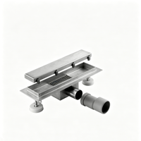 Drain de sol linéaire SUS304, longueur personnalisable 300-1200mm, haut débit, anti-odeur, finition laquée pour salle de bain, douche, balcon