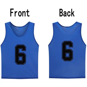 Usine en gros hommes football formation adultes et enfants gilet de sport 100% polyester maille football bavoirs débardeur - Product Image 2