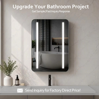 Miroir de salle de bain rectangulaire intelligent Joystar avec éclairage LED, anti-buée, IP44, écran tactile, pour utilisation en salle de bain