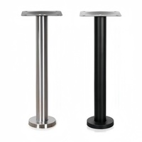 Pieds de table modernes en acier inoxydable pour cuisines, salons, écoles et salles à manger – Supports fixes robustes en bois massif