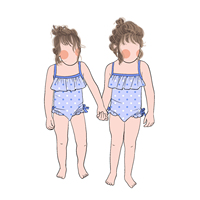 Traje de Baño de una Pieza para Niñas Pequeñas, Diseño Moderno y Brillante, Estampado de Puntos, Traje de Baño Tipo Romper