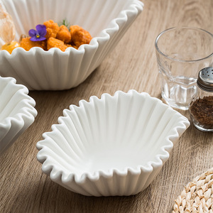 Tazón de Porcelana Creativo de Alta Calidad para Ensaladas, Estilo Europeo, para el Hogar, Restaurante, Frutas, Dulces, Bocadillos, Decoración de Hotel, Apto para <span class=keywords><strong>Microondas</strong></span> - Product Image 4