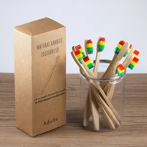 Toothbrush Bamboo Biodegradable Wooden Bamboo Toothbrush Soft Bristles With Travel Toothbrush Case Charcoal Dental Floss Kids And Adult Toothbrush