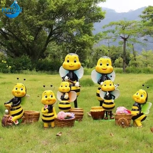 Esculturas de Abejas de Fibra de Vidrio Pintadas a Mano, de Tamaño Real, para Decoración de Jardín en Acción de Gracias - Product Image 3