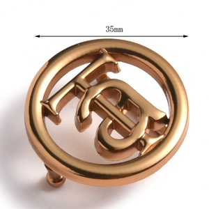Boucle de ceinture ronde en alliage de cuivre, acier et fer, style ancien, 35 mm, avec logo personnalisé, couleur laiton - Product Image 6