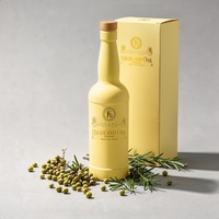Bouteille cylindrique de luxe 450 ml en verre super flint, avec logo couleur personnalisé, boîte d'emballage sur mesure, pour spiritueux, liqueur, whisky, vente en gros