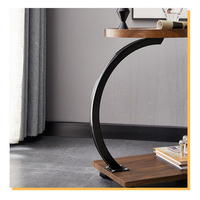 Morden Mobilier Café de Luxe Doré Petit Salon Base en Métal Doré Table d'Appoint de Canapé Rond