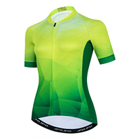 Maillot de cyclisme Oem à manches courtes pour femmes et vêtements de cyclisme à fleurs Maillot à col en O Cuissard à bretelles Maillots de vélo personnalisés