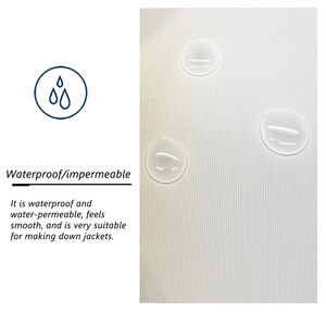 Tissu pongé en polyester 100% ripstop 50D, simili cuir synthétique uni, grains de <span class=keywords><strong>millet</strong></span>, papier de démoulage pour veste en duvet, veste de mode - Product Image 3