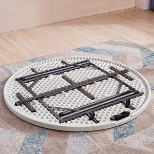 Tavolo da Pranzo Rotondo Pieghevole da Esterno in Plastica HDPE e Sedie per Eventi e Hotel con Gambe in Ferro e Metallo Tavoli Pieghevoli da Giardino e Picnic da 8ft e 6ft - Product Image 3