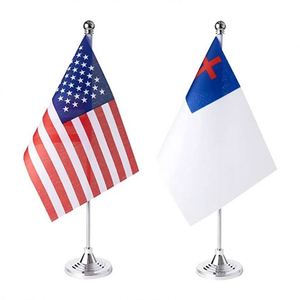 ธงตั้งโต๊ะอัสซีเรียแบบขายส่ง ธงชาติอัสซีเรียพร้อมเสาและฐาน - Product Image 6