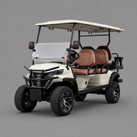 Voiturette de golf électrique standard UCB-DH-14 à 6 places, buggy de transport efficace pour les hôtels, les centres de villégiature et les terrains de golf