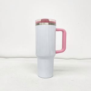 Custom logo 40oz 40 oz White Sublimation Flip <b>Straw</b> Mug 20oz Vacuum Insulated Glow in the Dark Adventure Tumbler Cup for Vinyl - Product Image 4